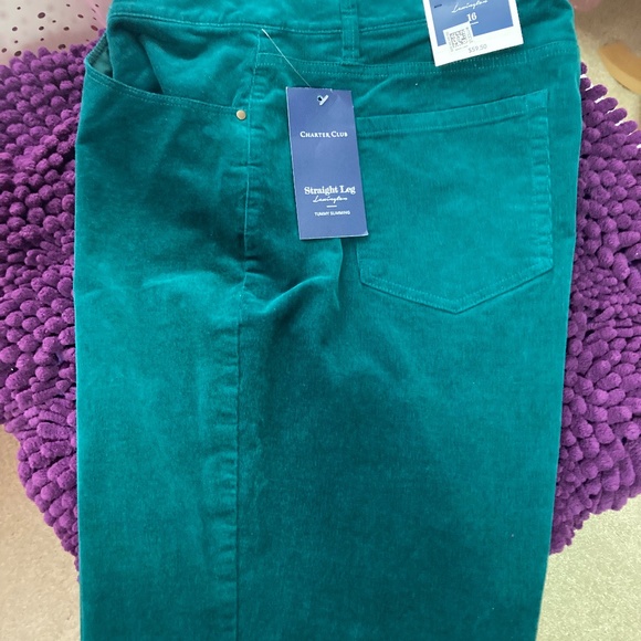 CORDUROY GREEN PANTS - Picture 4 of 5